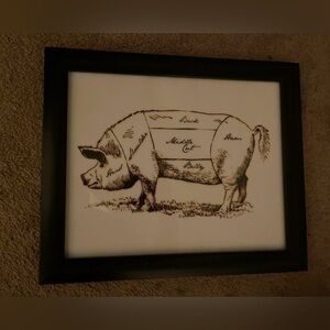 Pig wall art 12 X 15 inch